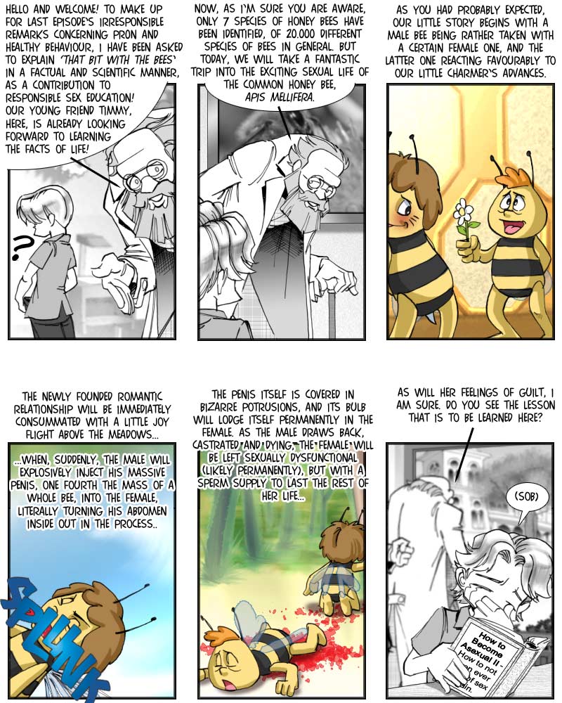 The Bit with the Bees. – Chapter 2, Strip 116 – The B-Movie Comic